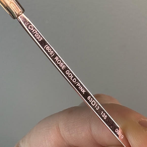 Cole Haan Polarized Aviator Sunglasses Rose Gold Purple Pink Lens CH7033 605 - Picture 11 of 12